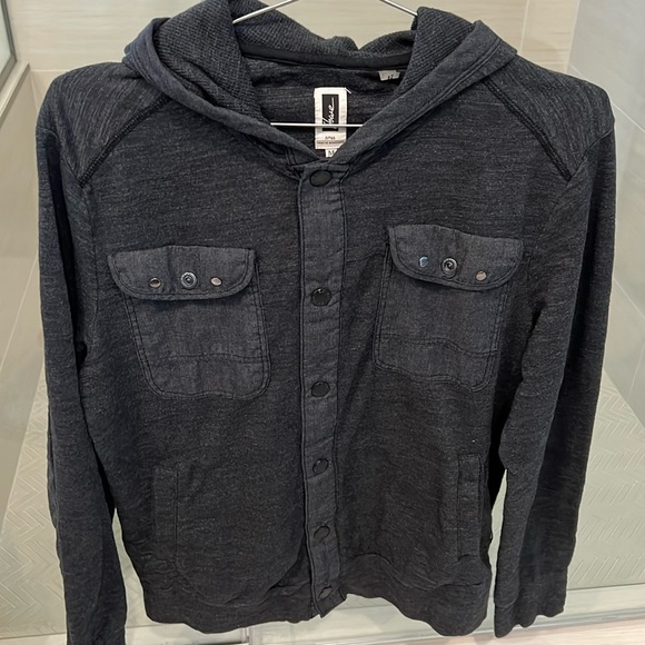 Howe Tops - Howe Sweatshirt Hoodie with Front Pockets | Unisex | Medium | Dark Blue-Gray